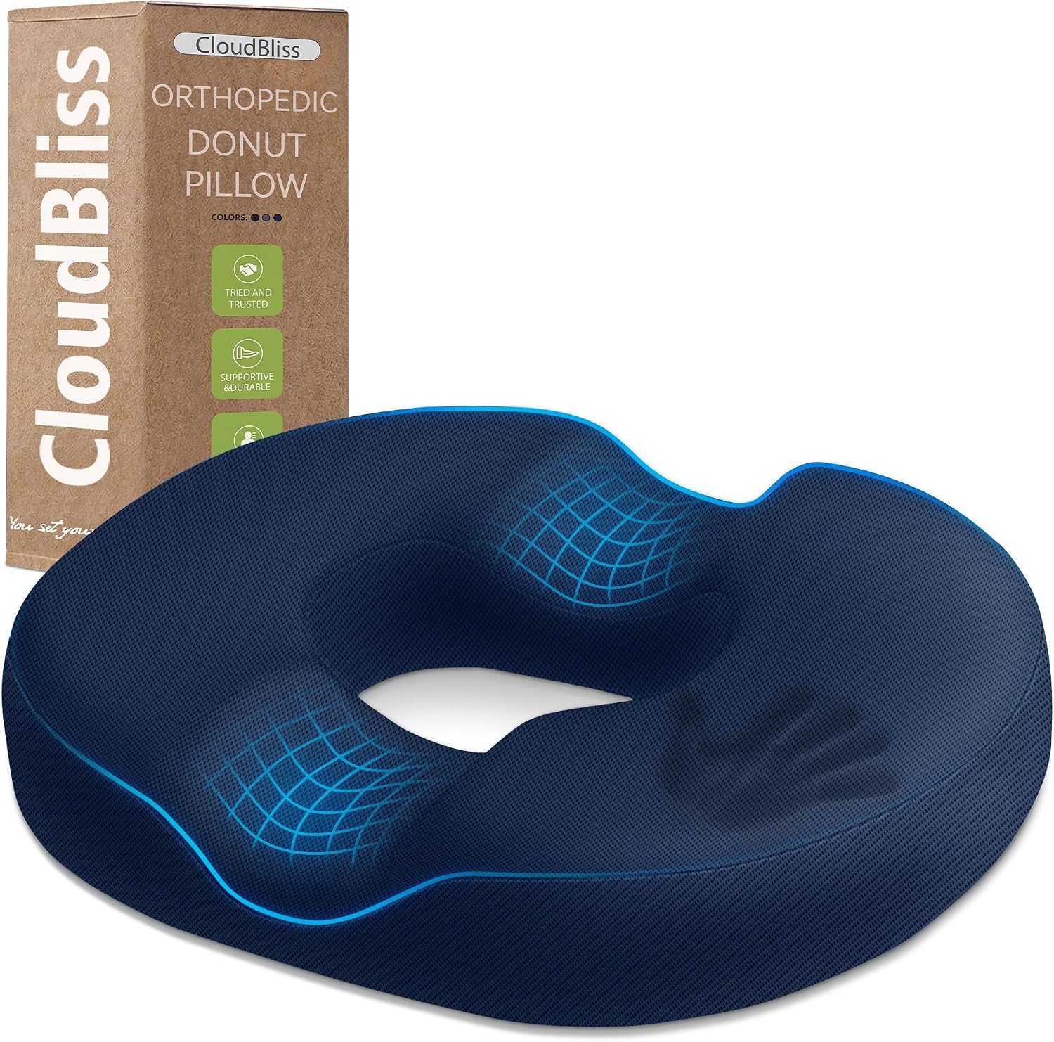 Cloudbliss Donut Pillow Stadium Seat Energy — WeirdThingsToBuy weird find
