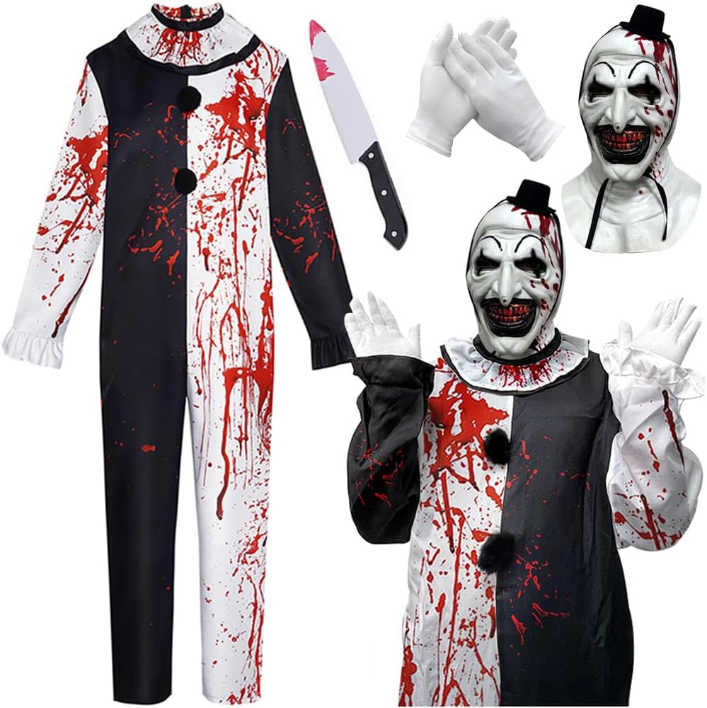 Clown Black White Jumpsuit Mask Energy — WeirdThingsToBuy weird find