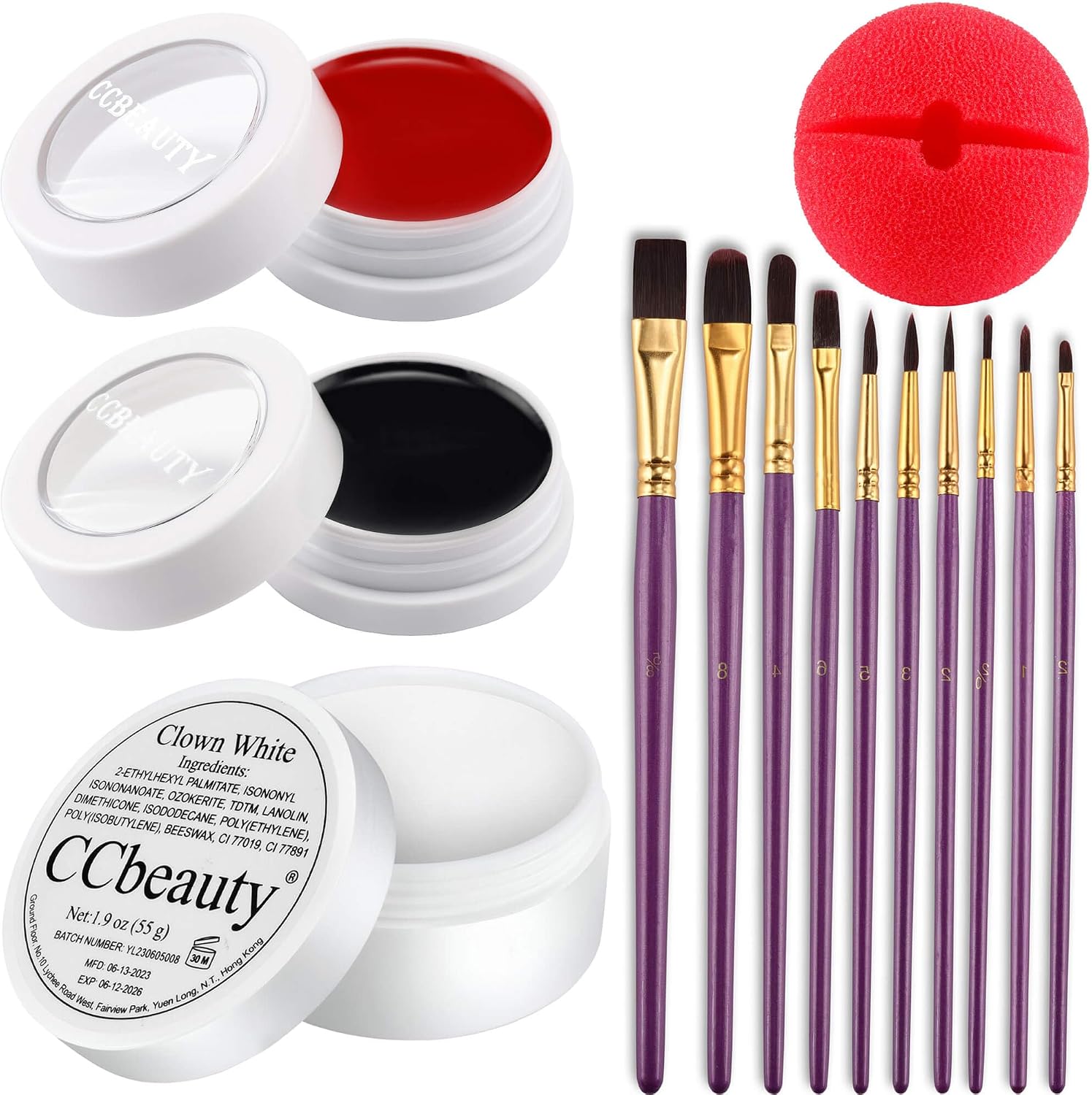 Clown Makeup Set White Black Energy — WeirdThingsToBuy weird find