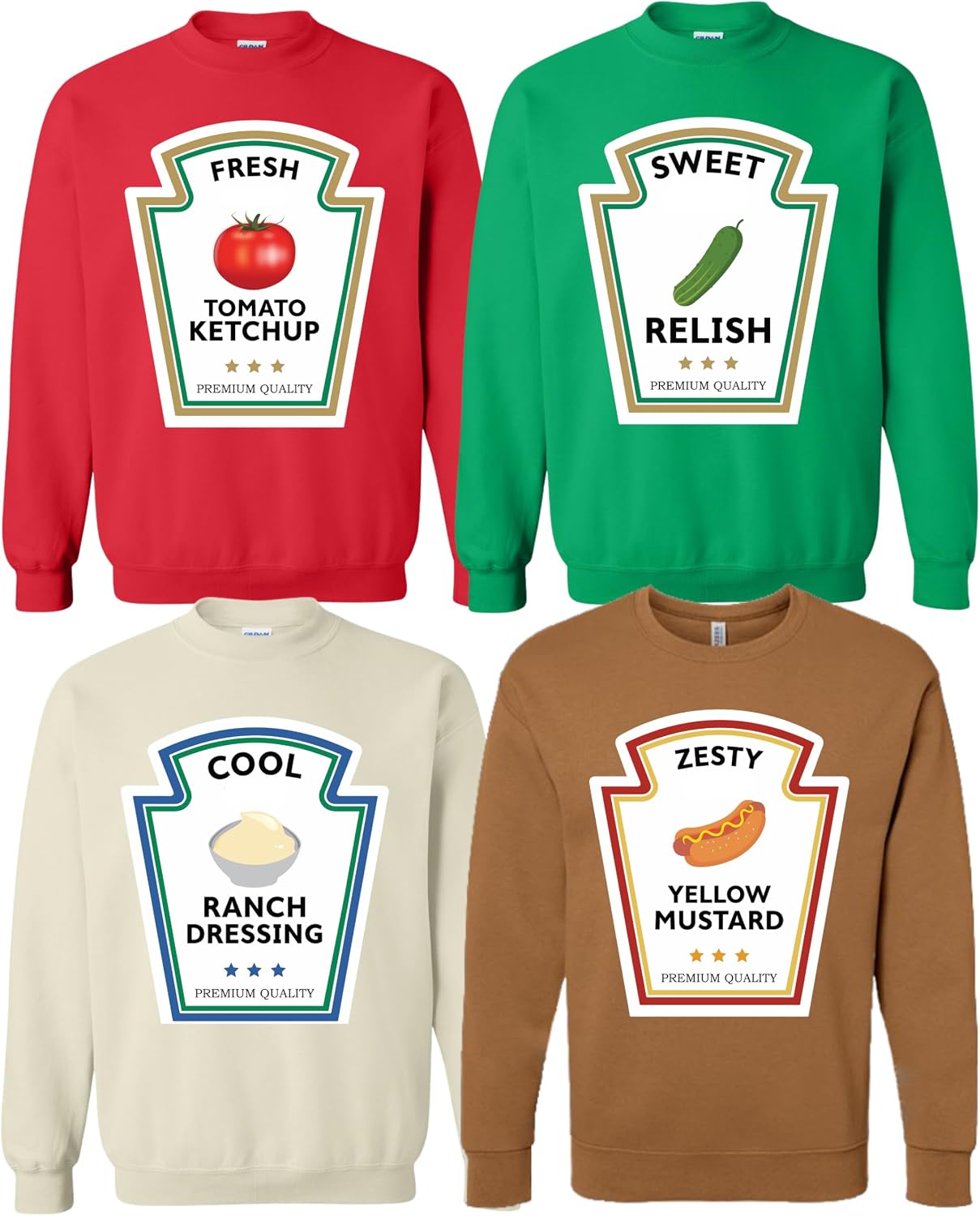Condiment Sweatshirt Ketchup Hoodie Mustard Energy — WeirdThingsToBuy weird find