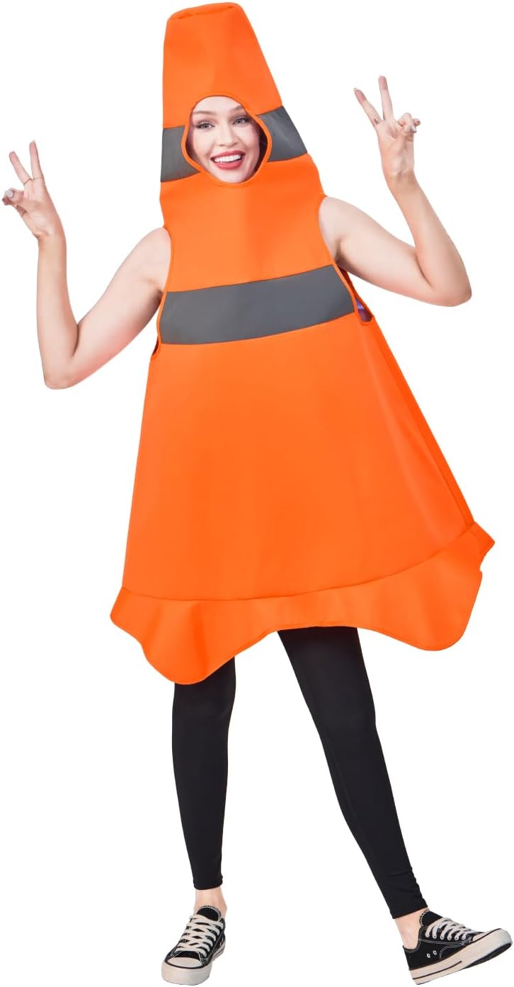 Construction Cone Costume Adult Black — WeirdThingsToBuy weird find