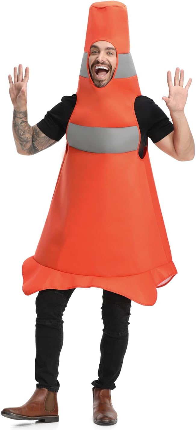 Construction Cone Costume Man Funny — WeirdThingsToBuy weird find