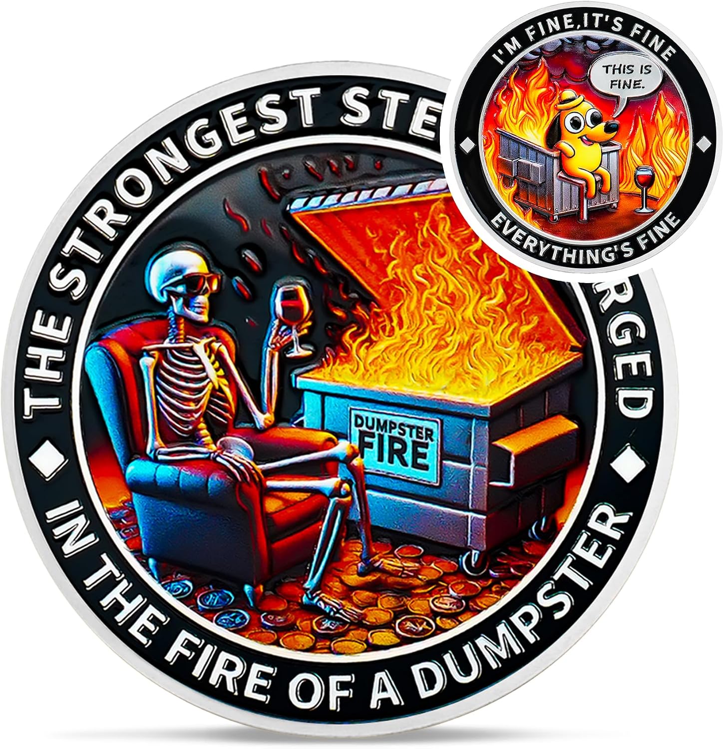 Cool Skull Dumpster Fire Challenge Energy — WeirdThingsToBuy weird find