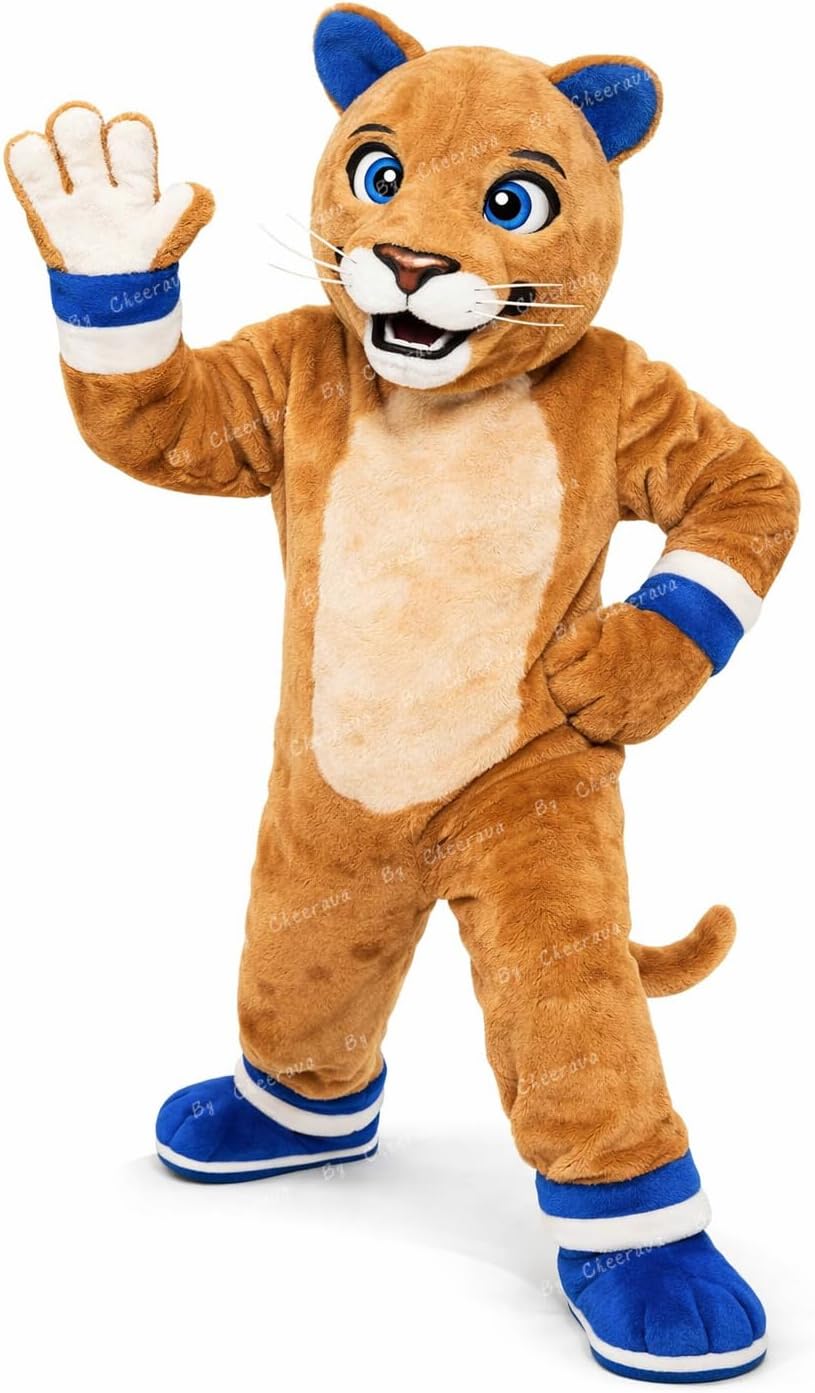 Cougar Mascot Costume Adults Energy — WeirdThingsToBuy weird find