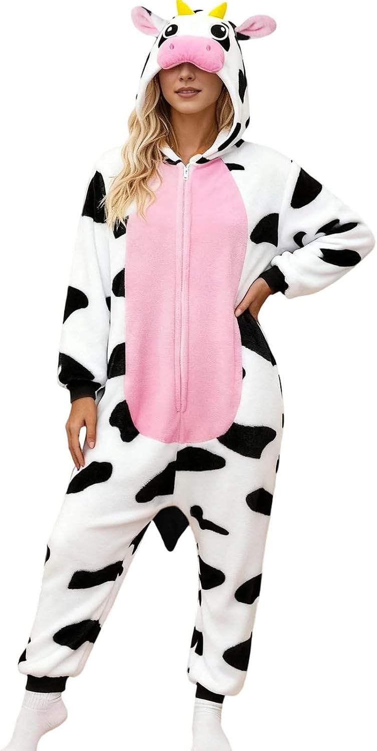 Cow Onesie Adult Pajamas Animal Energy — WeirdThingsToBuy weird find