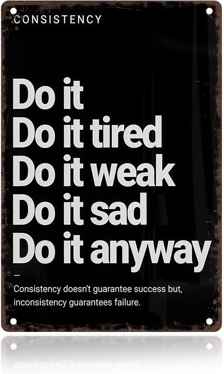 Crazysign Consistency Quote do it Energy — WeirdThingsToBuy weird find