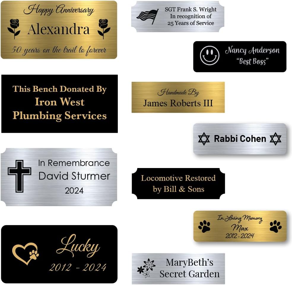 Custom Engraved Name Plate Adhesive — WeirdThingsToBuy weird find
