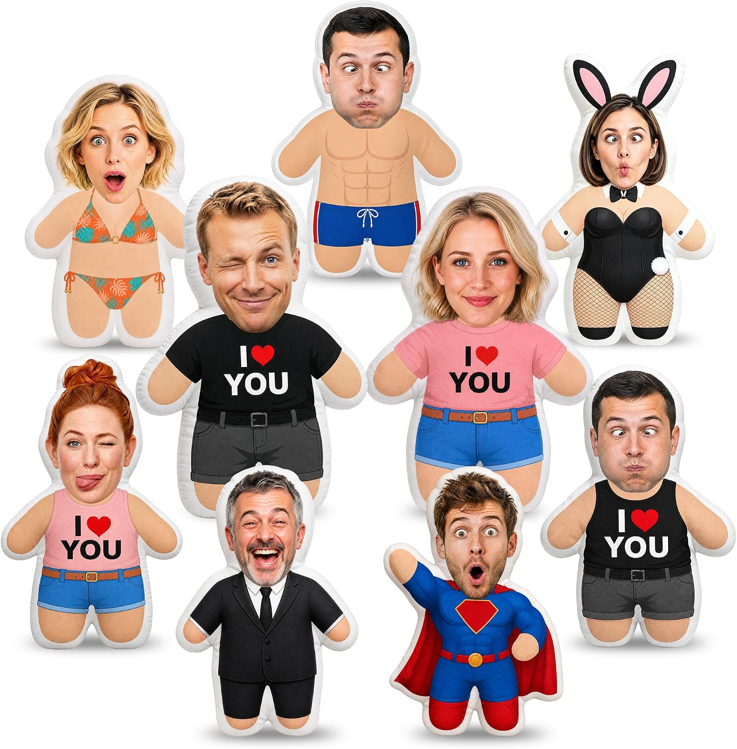 Custom Face Pillow Body Personalized Energy — WeirdThingsToBuy weird find
