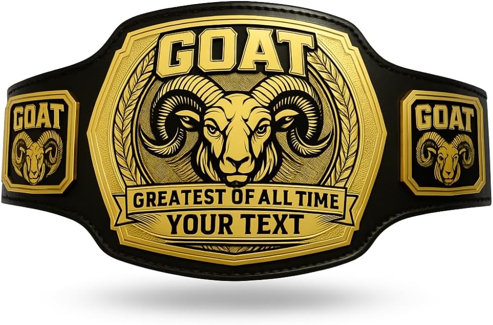 Customized Goat Championship Belt Energy — WeirdThingsToBuy weird find