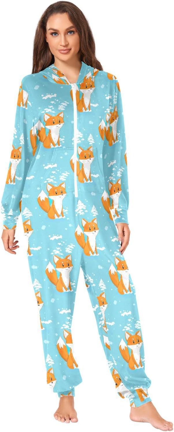Cute Fox Blue Adult Onesie Energy — WeirdThingsToBuy weird find