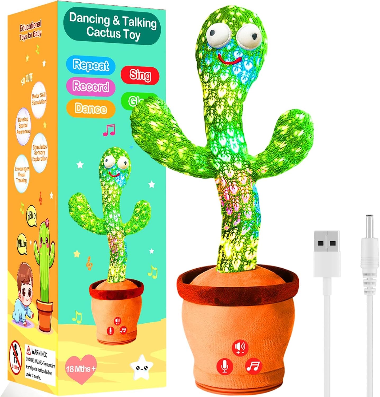 Dancing Talking Cactus Toy Rechargeable — WeirdThingsToBuy weird find