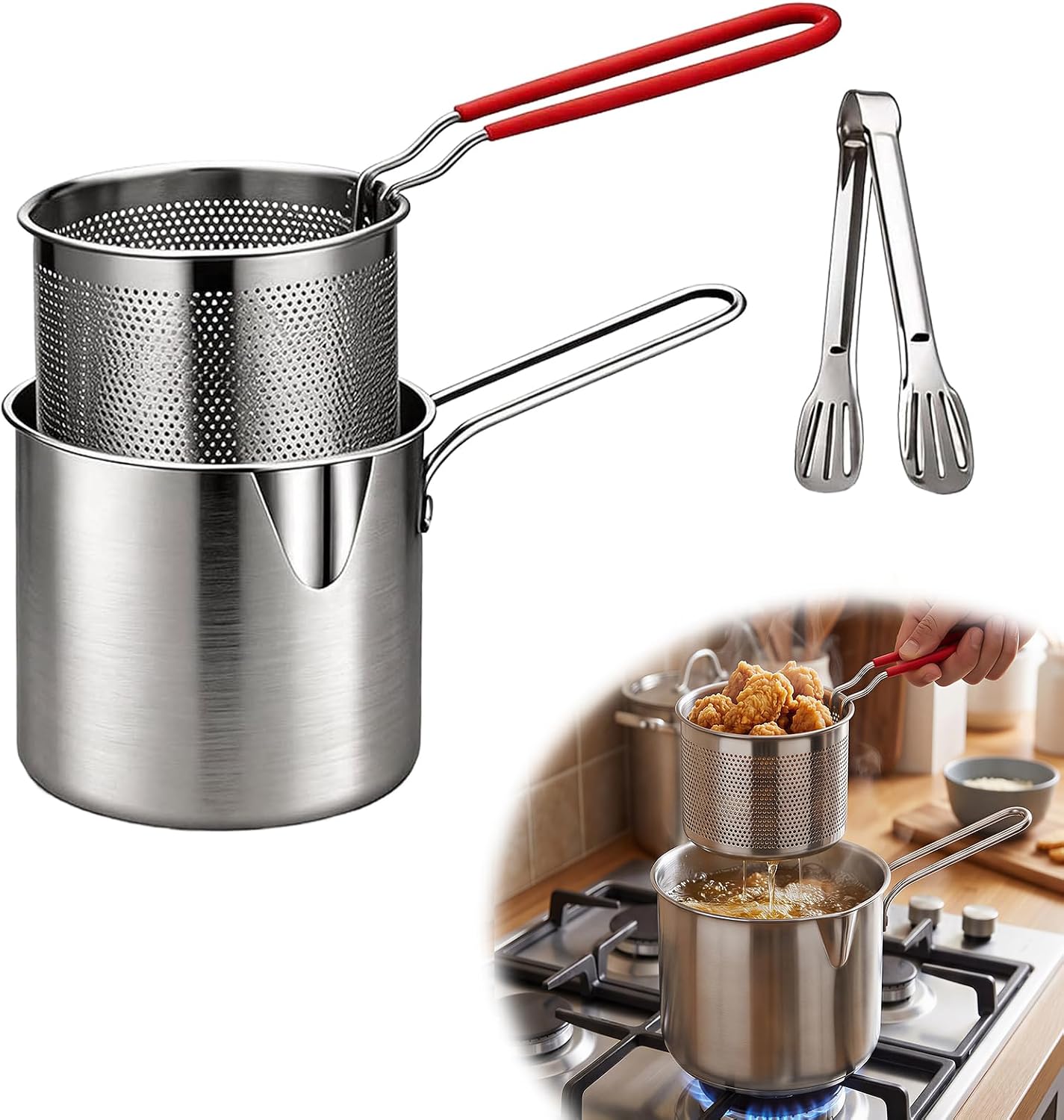 Deep Fryer Pot Set Multifunctional Energy — WeirdThingsToBuy weird find