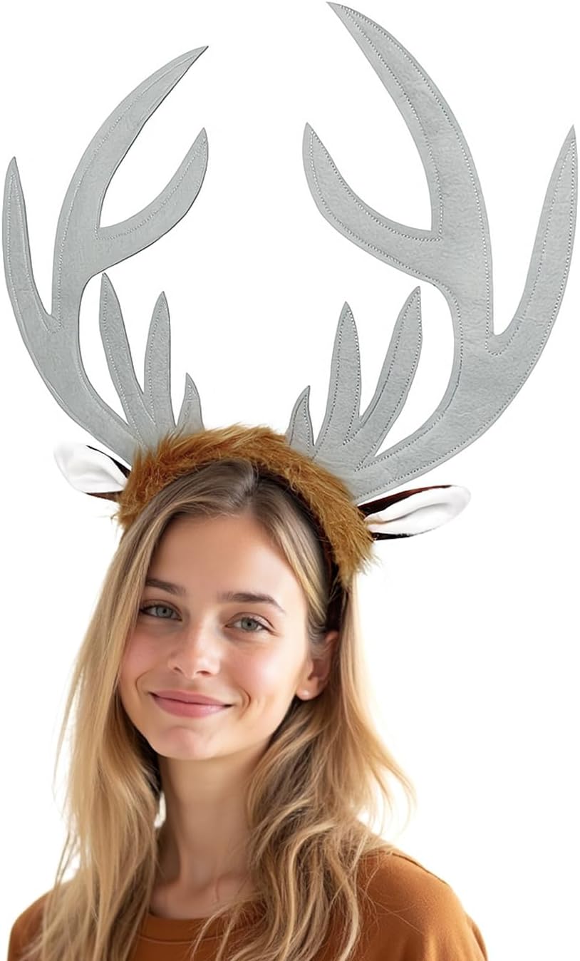 Deer Antlers Headband Silver Costume Situation — WeirdThingsToBuy weird find