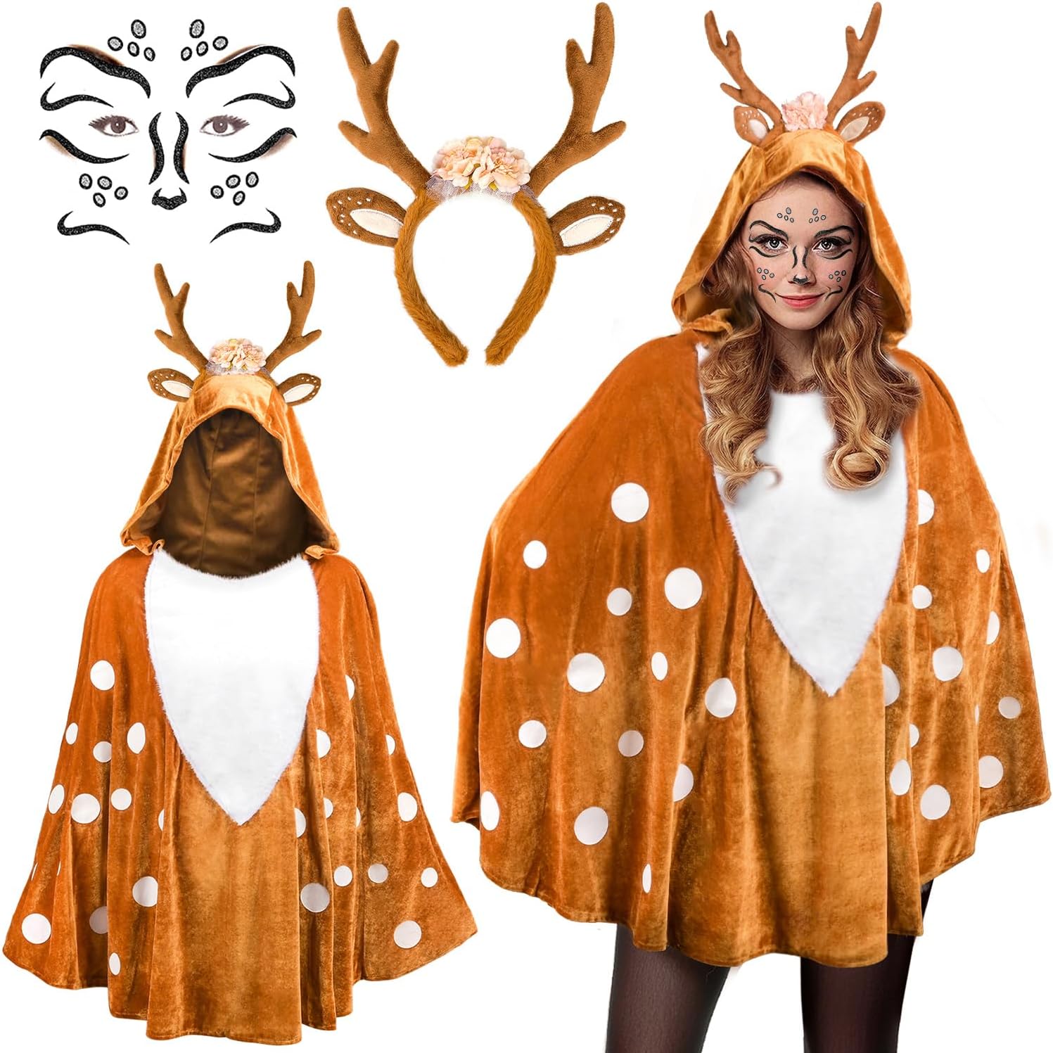 Deer Poncho Reindeer Costumes Accessory Energy — WeirdThingsToBuy weird find