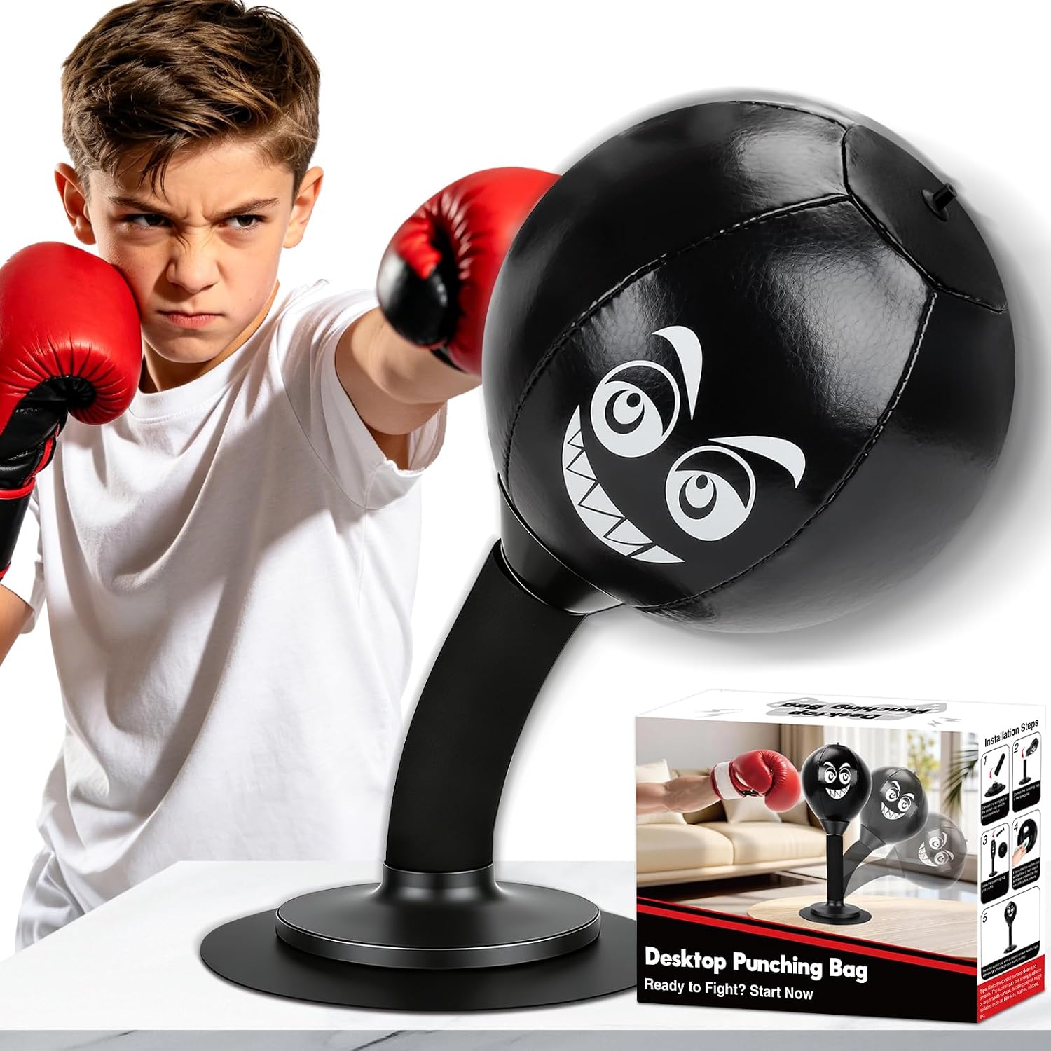 Desktop Punching Bag Strong Suction — WeirdThingsToBuy weird find