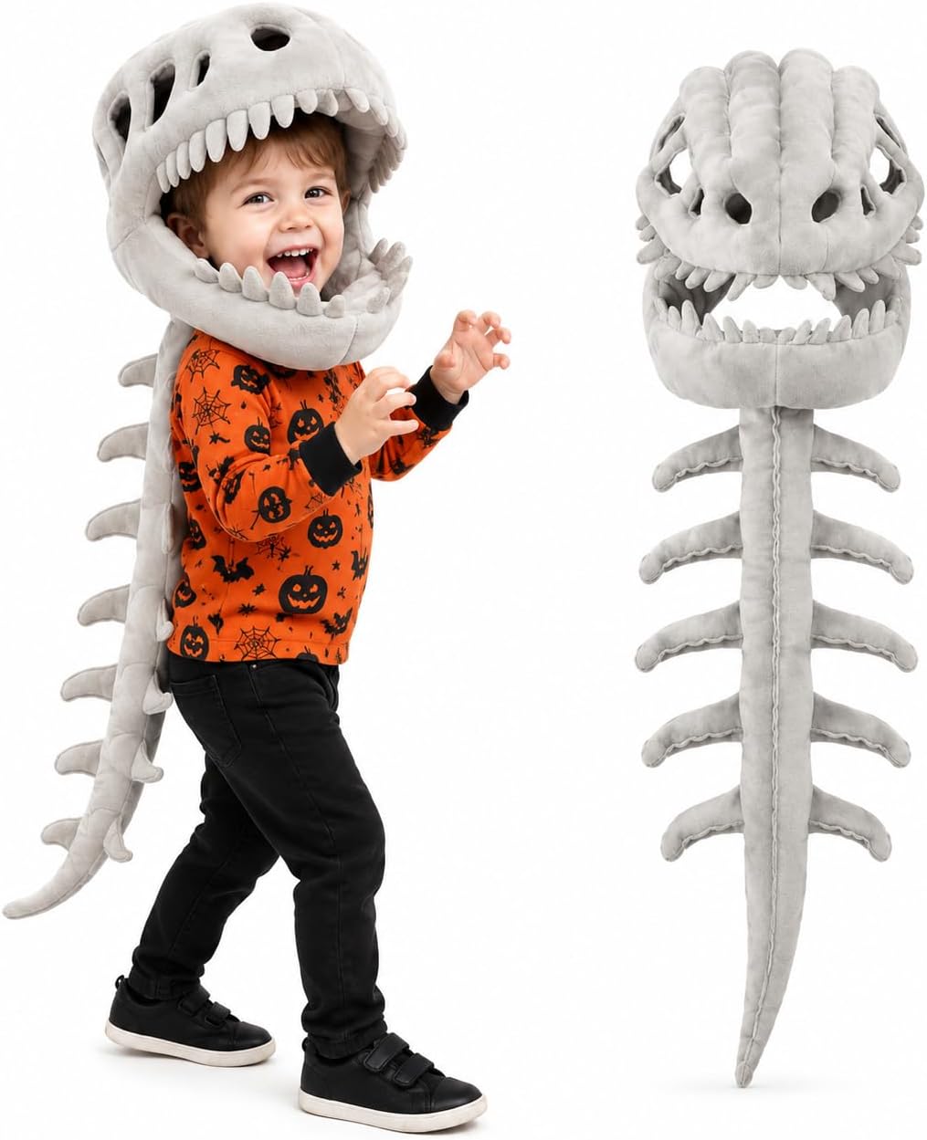 Dinosaur Skeleton Costume Plush Wearable Situation — WeirdThingsToBuy weird find