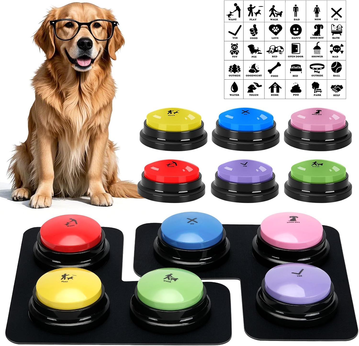 Dog Buttons Communication 6 Dog — WeirdThingsToBuy weird find
