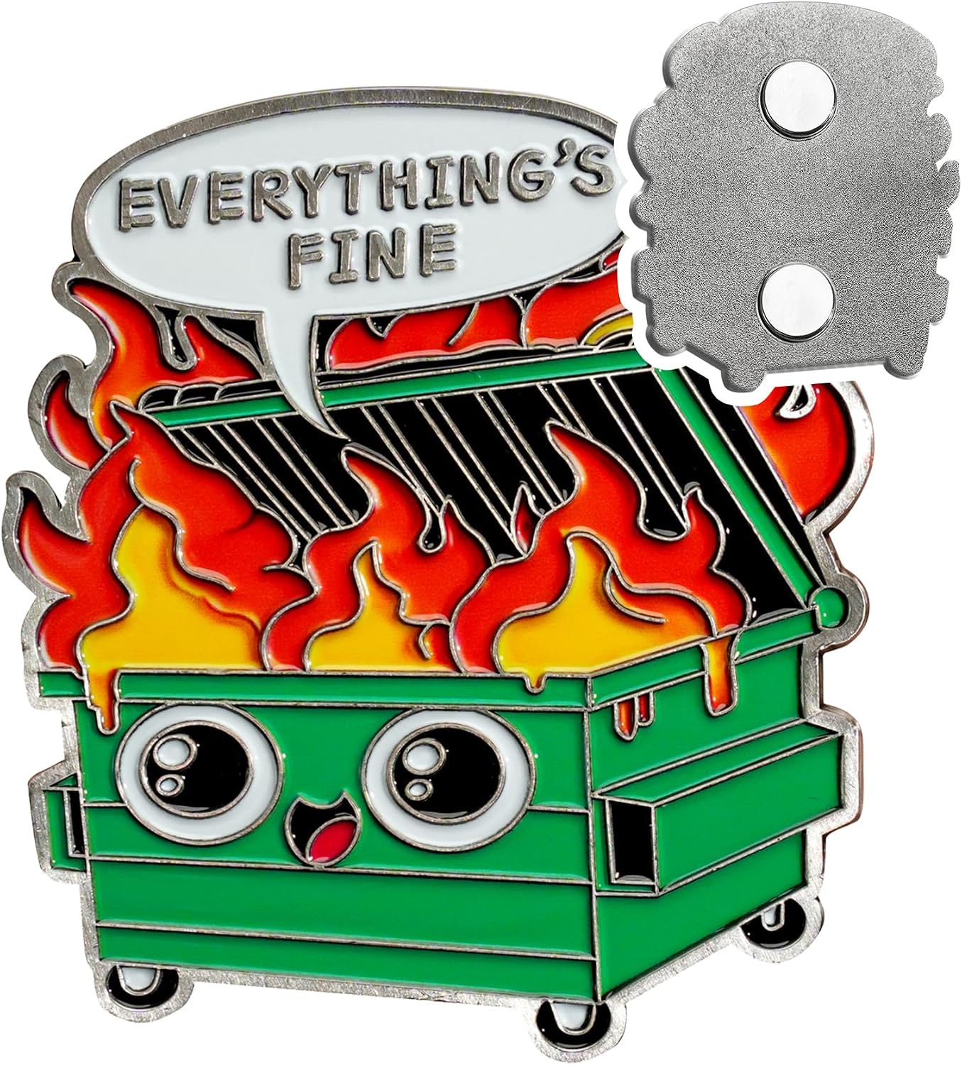 Emotional Dumpster Fire Fridge Magnets Energy — WeirdThingsToBuy weird find