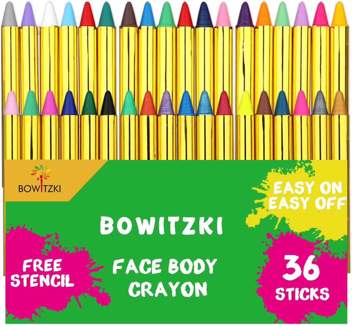 Face Paint Crayons 36 Jumbo Energy — WeirdThingsToBuy weird find