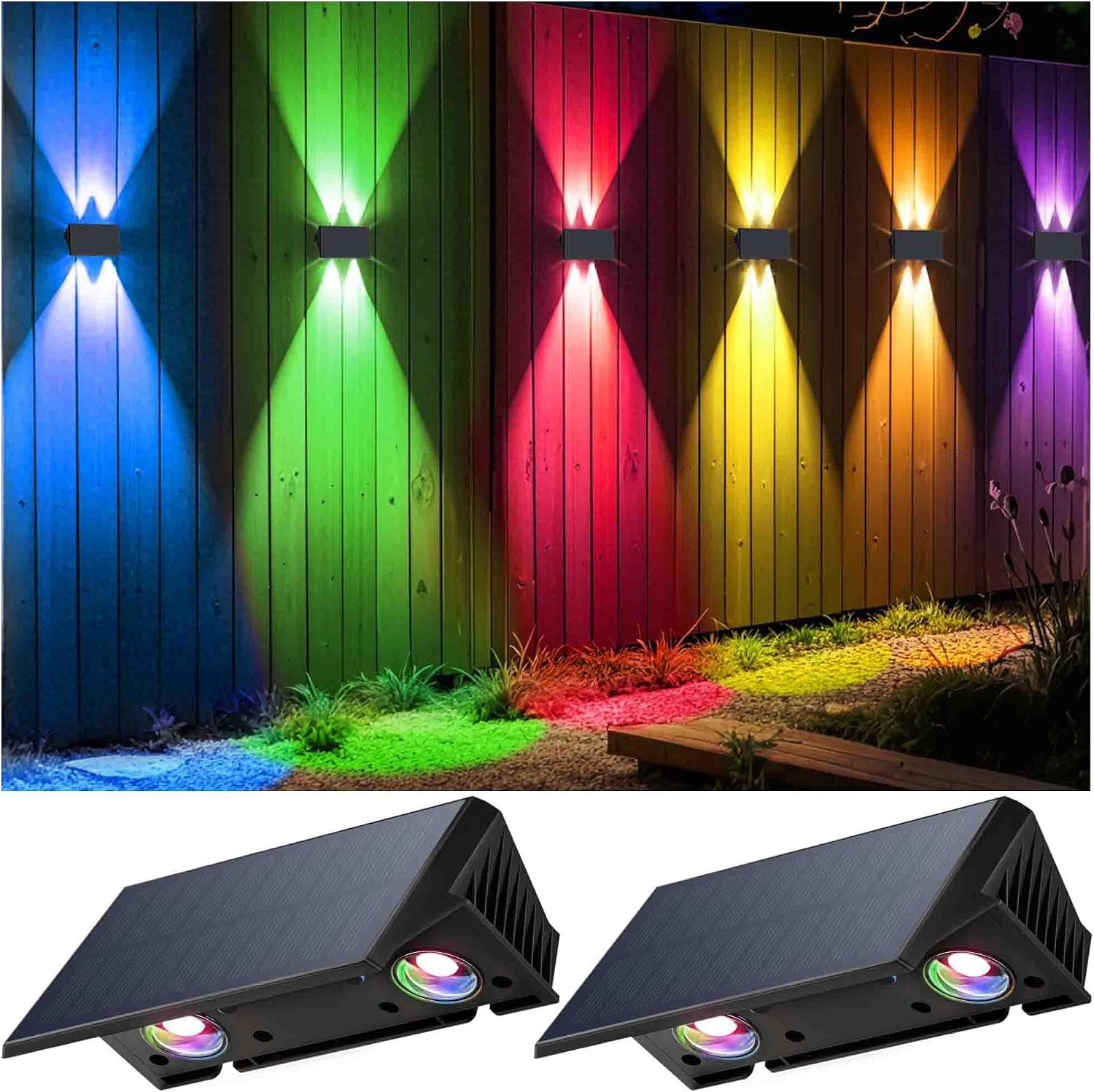 Fence Lights Solar Powered Multicolor Energy — WeirdThingsToBuy weird find
