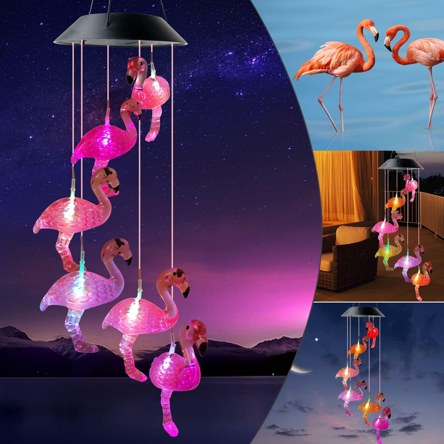 Flamingo Wind Chime Bird Windchimes Energy — WeirdThingsToBuy weird find