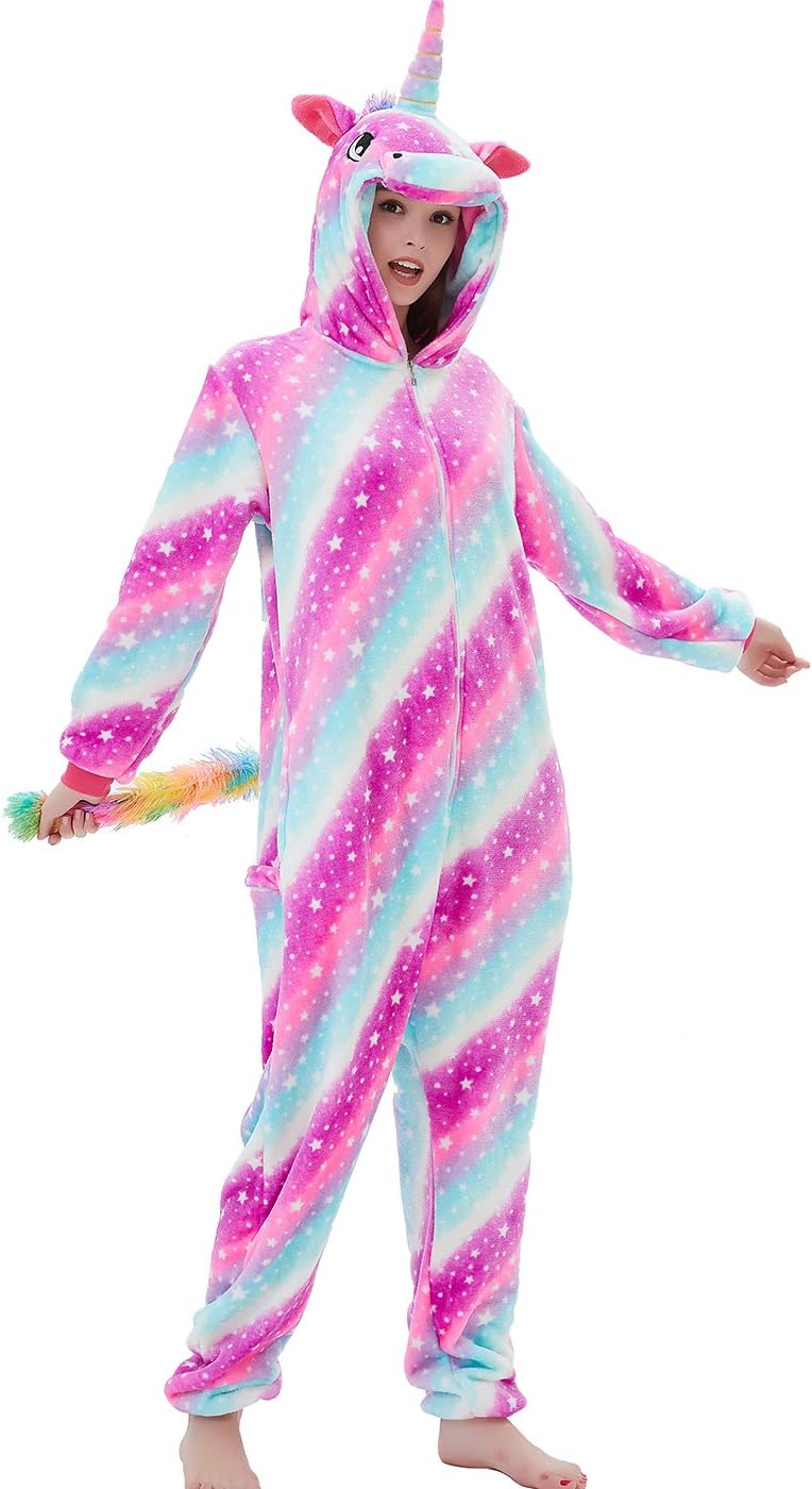 Fleece Unicorn Onesie Pajamas Women — WeirdThingsToBuy weird find