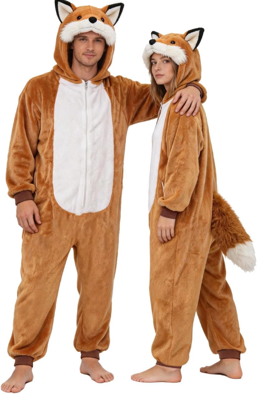 Fox Onesie Adult Unisex Couple — WeirdThingsToBuy weird find