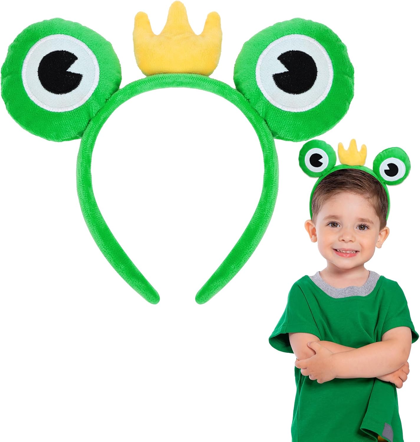 Frog Eyes Green Headband Girls Energy — WeirdThingsToBuy weird find