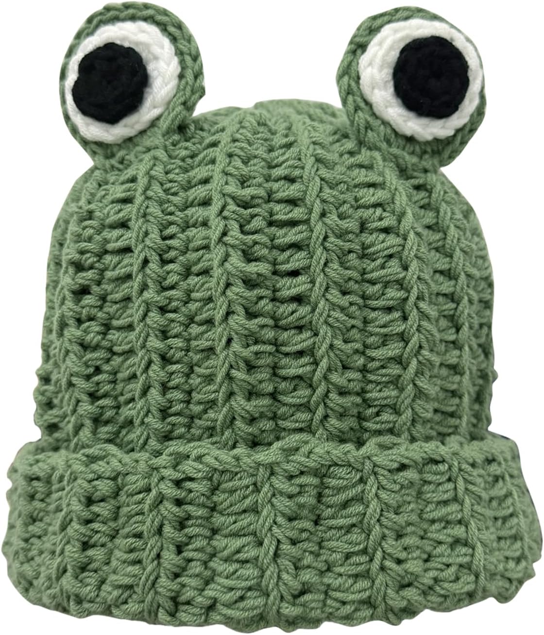 Frog Hat Adult Cute Crochet Situation — WeirdThingsToBuy weird find