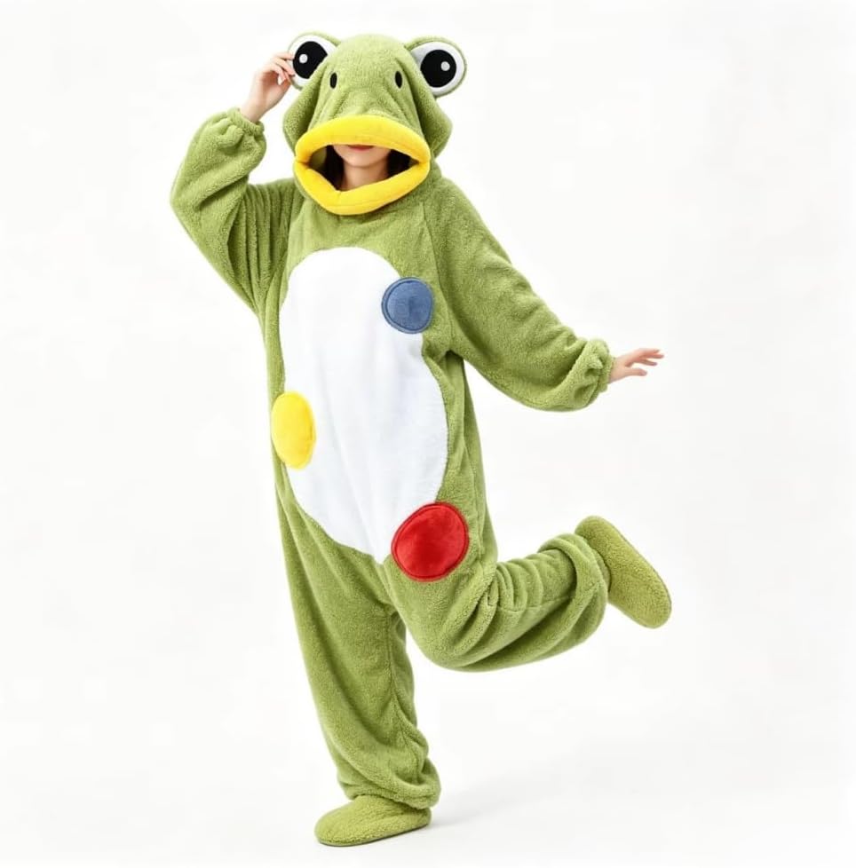 Frog Onesie Slippers Soft Plush — WeirdThingsToBuy weird find