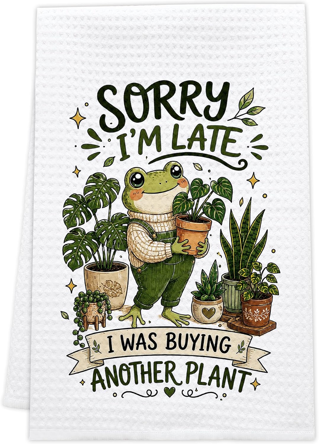 Frog Plant Kitchen Towels Funny — WeirdThingsToBuy weird find