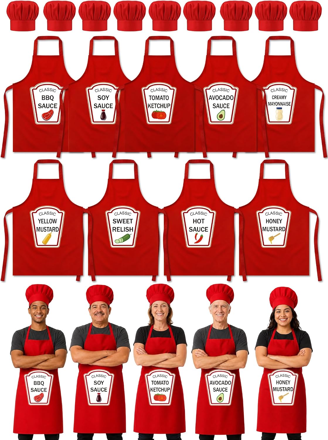 Funny Condiment Costumes Set Group Energy — WeirdThingsToBuy weird find
