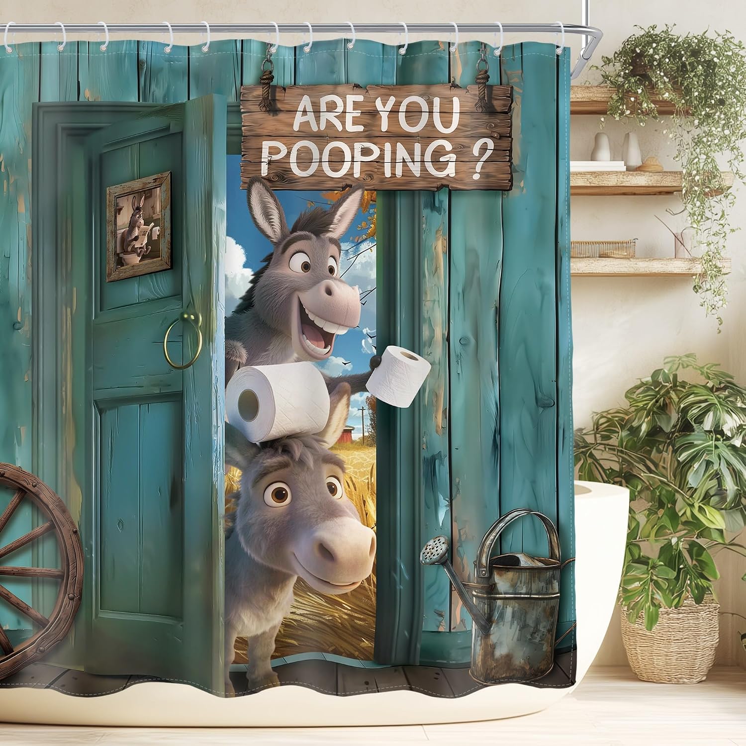 Funny Donkey Vintage Country Shower Energy — WeirdThingsToBuy weird find