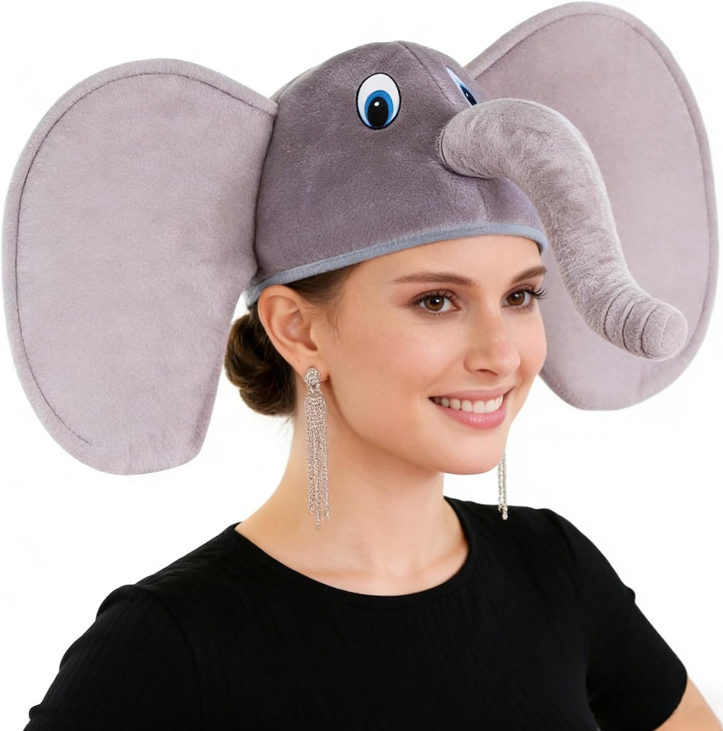 Funny Elephant Hat Costume Plush Situation — WeirdThingsToBuy weird find