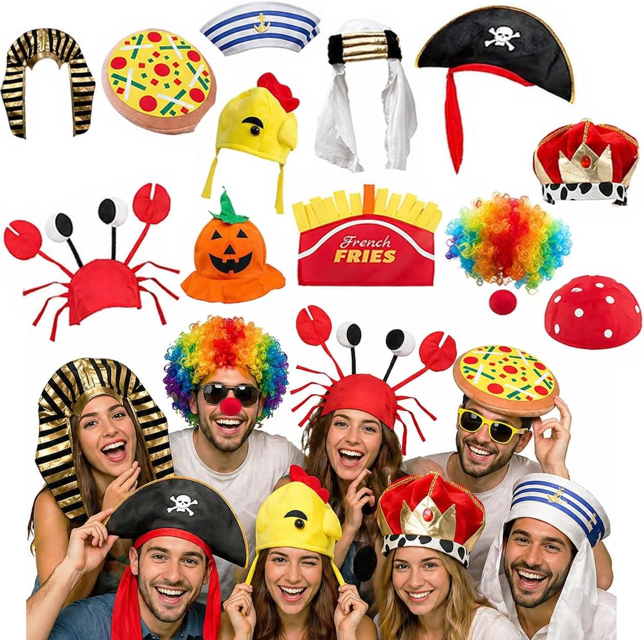 Funny Party Hats Costume Crazy Situation — WeirdThingsToBuy weird find