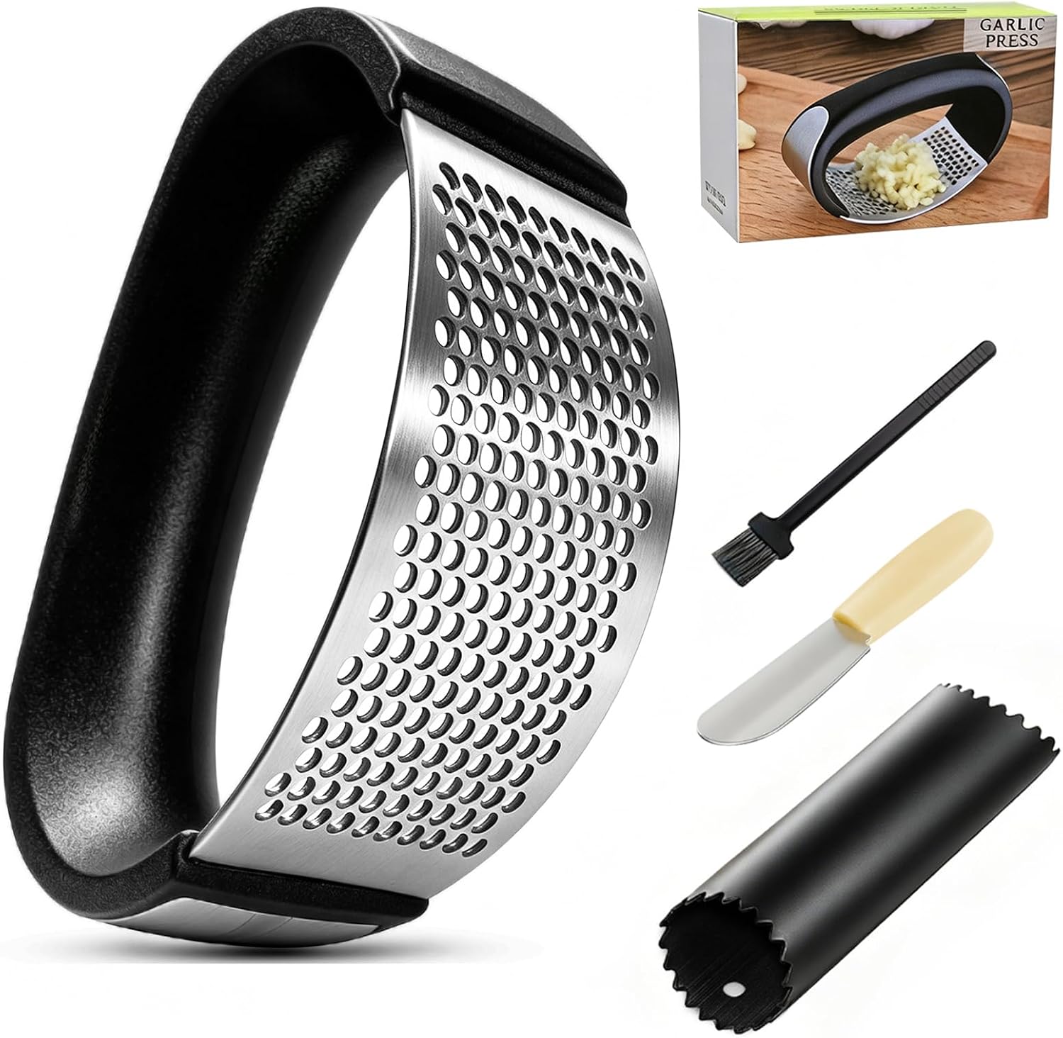 Garlic Press Rocker Set Energy — WeirdThingsToBuy weird find
