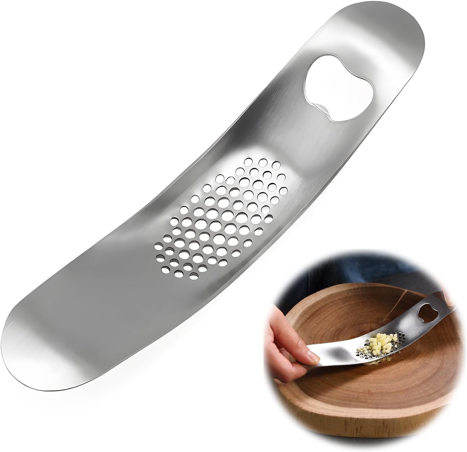 Garlic Press Stainless Steel Garlic Energy — WeirdThingsToBuy weird find