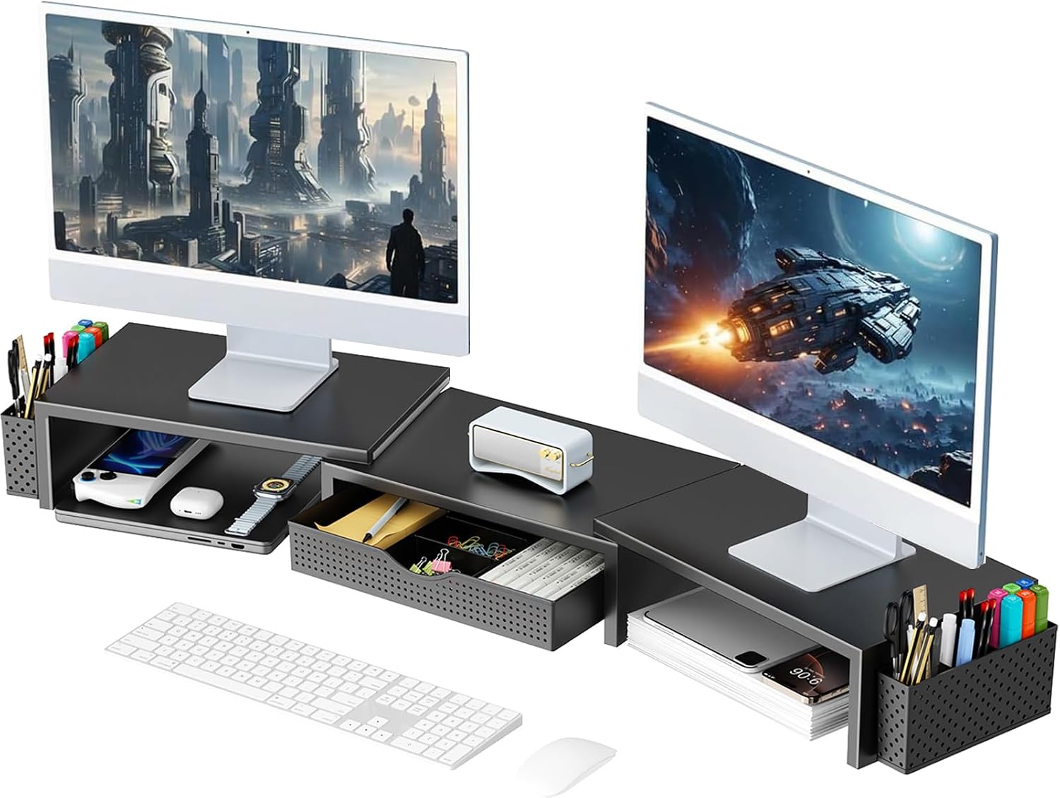 Gianotter Dual Monitor Stand Riser — WeirdThingsToBuy weird find