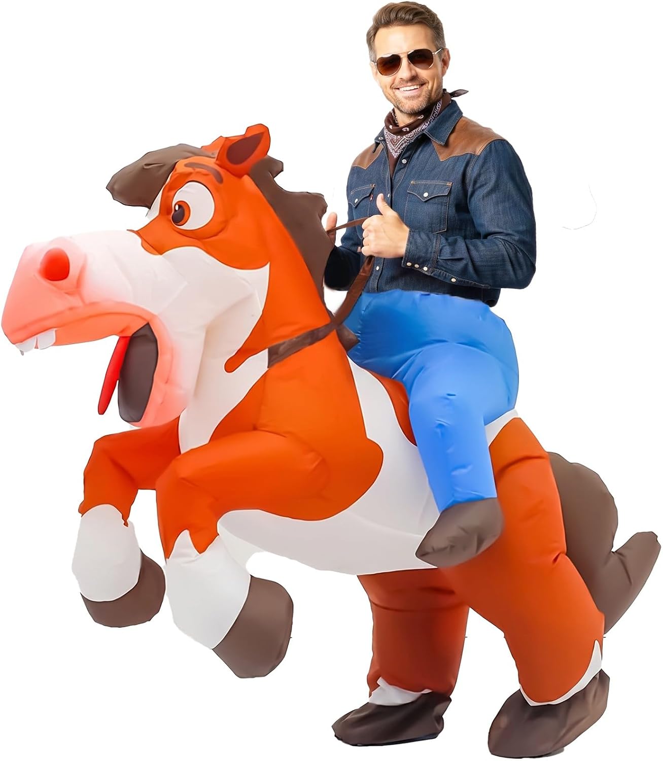 Giddy up Inflatable Riding Horse Situation — WeirdThingsToBuy weird find