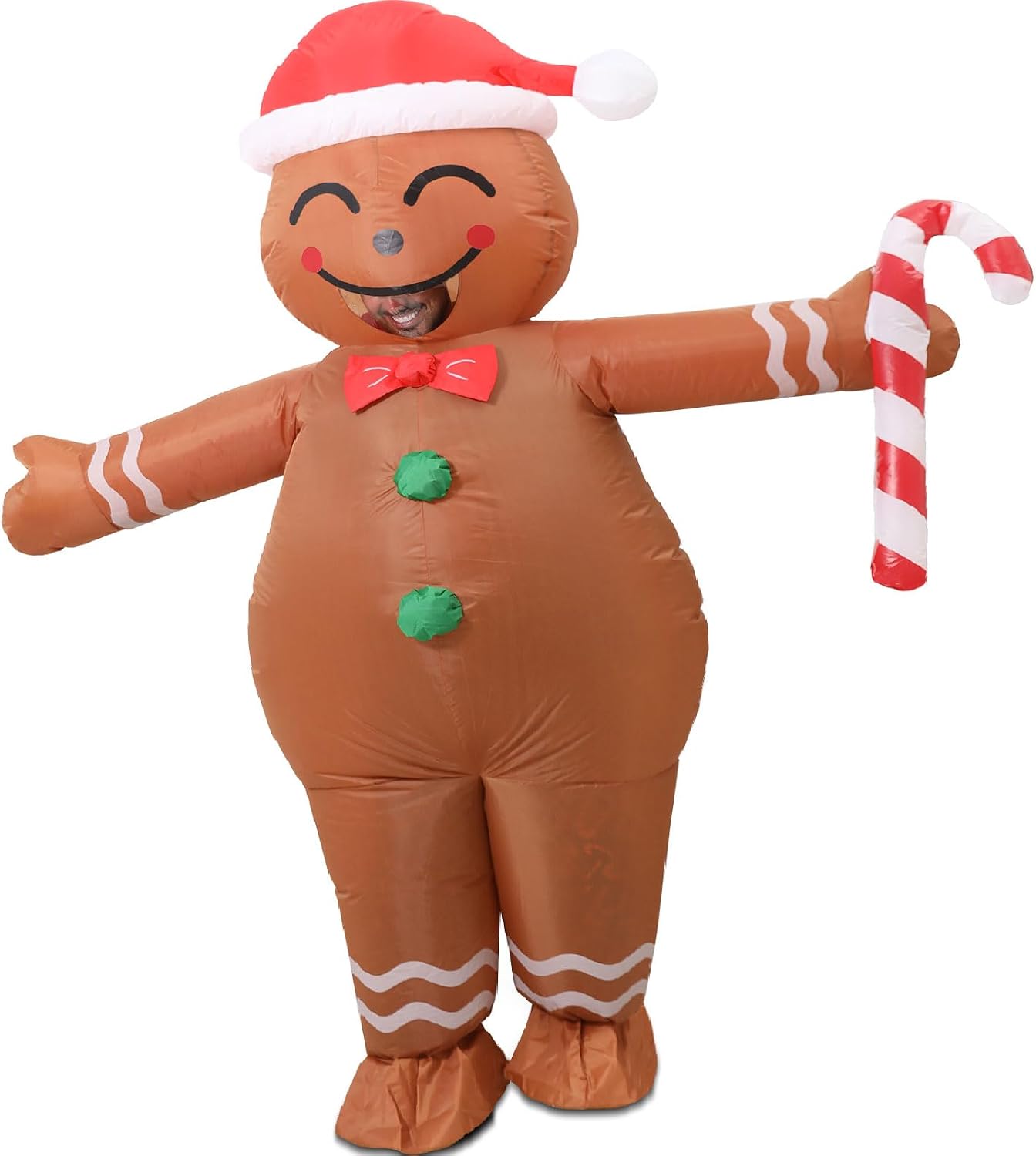 Gingerbread Man Costume Adult Inflatable — WeirdThingsToBuy weird find