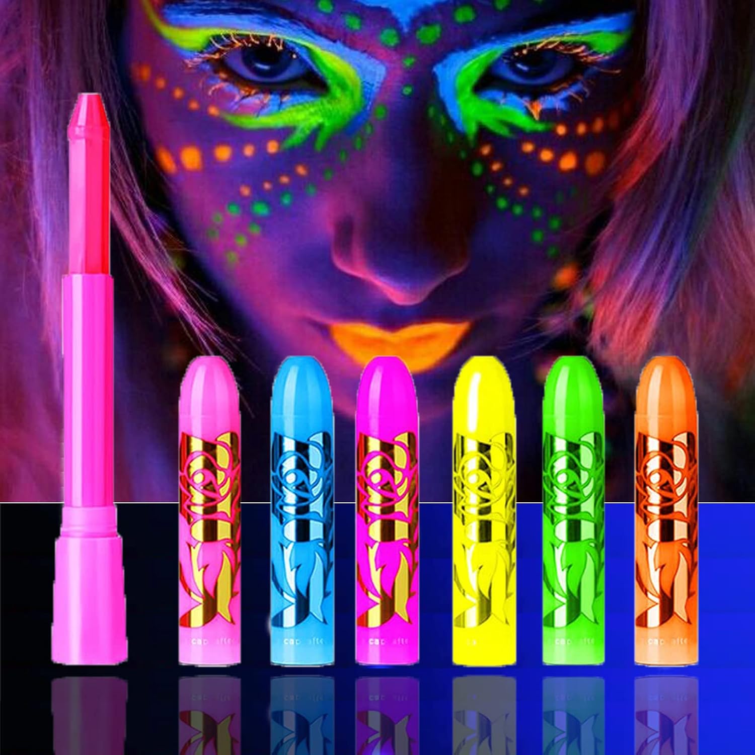 Glow in The Blacklight Face Energy — WeirdThingsToBuy weird find