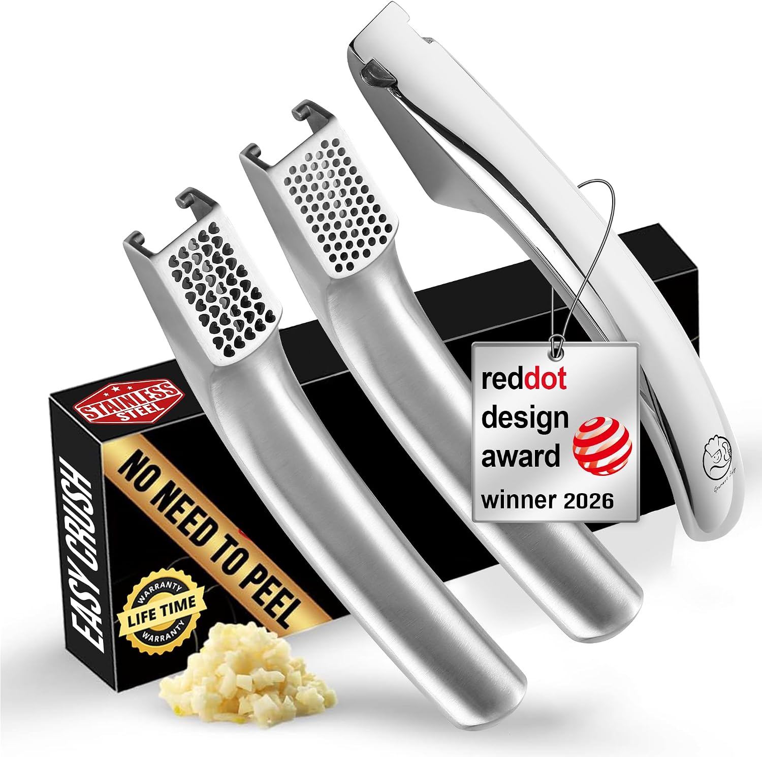 Gourmet Easy Garlic Press Lifetime Situation — WeirdThingsToBuy weird find