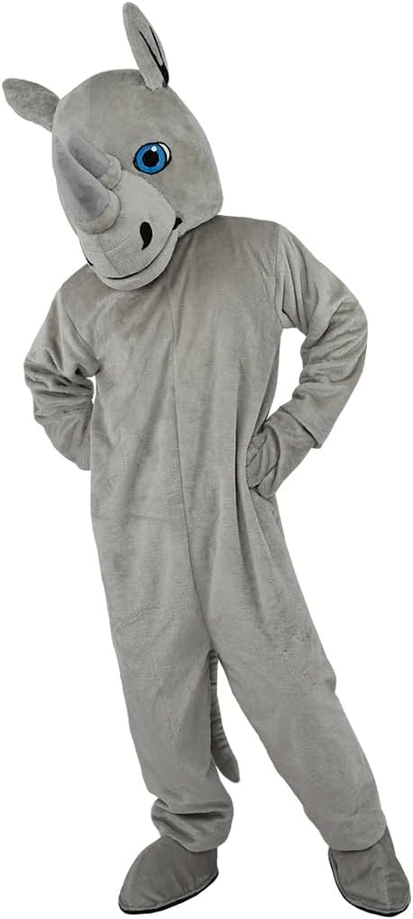 Gray Rhinoceros Mascot Costume Adult Situation — WeirdThingsToBuy weird find