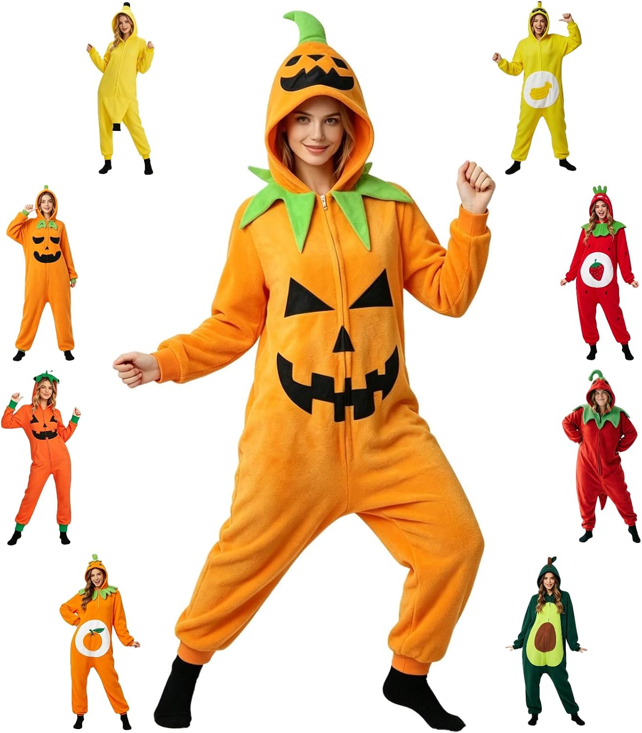 Halloween Costumes Women Men Pumpkin — WeirdThingsToBuy weird find