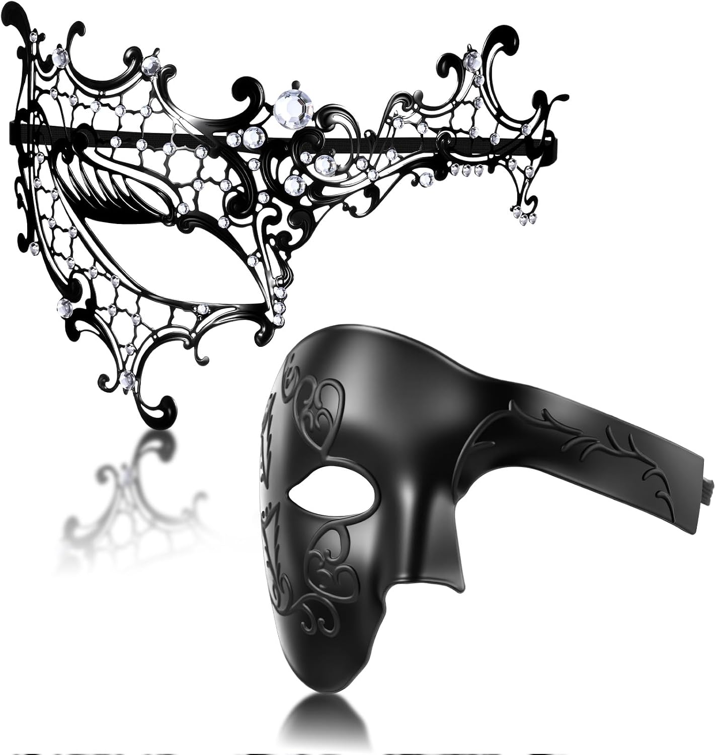 Halloween Couple Masquerade Masks Set Situation — WeirdThingsToBuy weird find