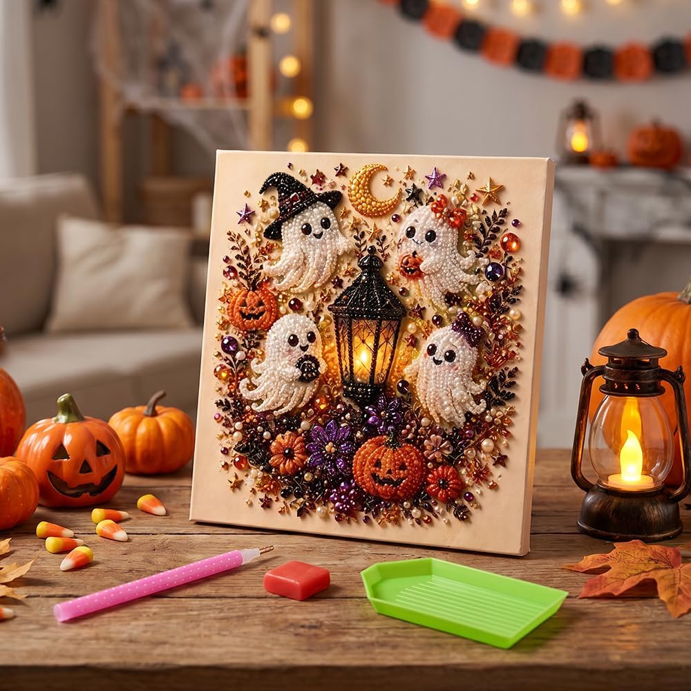 Halloween Ghost Pearl Art Kit Energy — WeirdThingsToBuy weird find