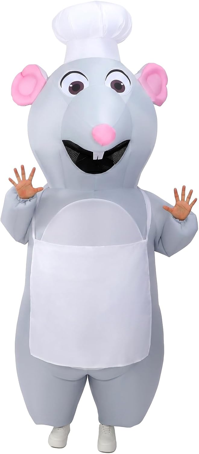 Halloween Inflatable Chef Mouse Costume Situation — WeirdThingsToBuy weird find