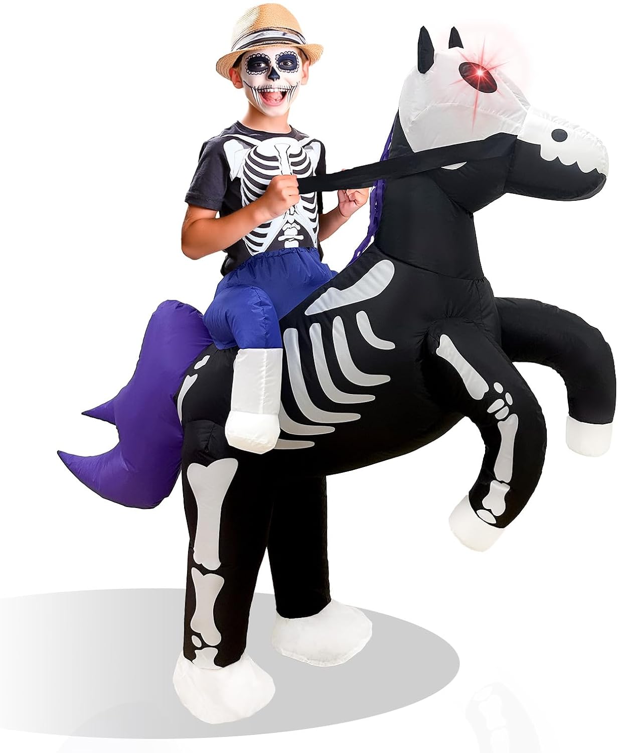 Halloween Inflatable Skeleton Horse — WeirdThingsToBuy weird find