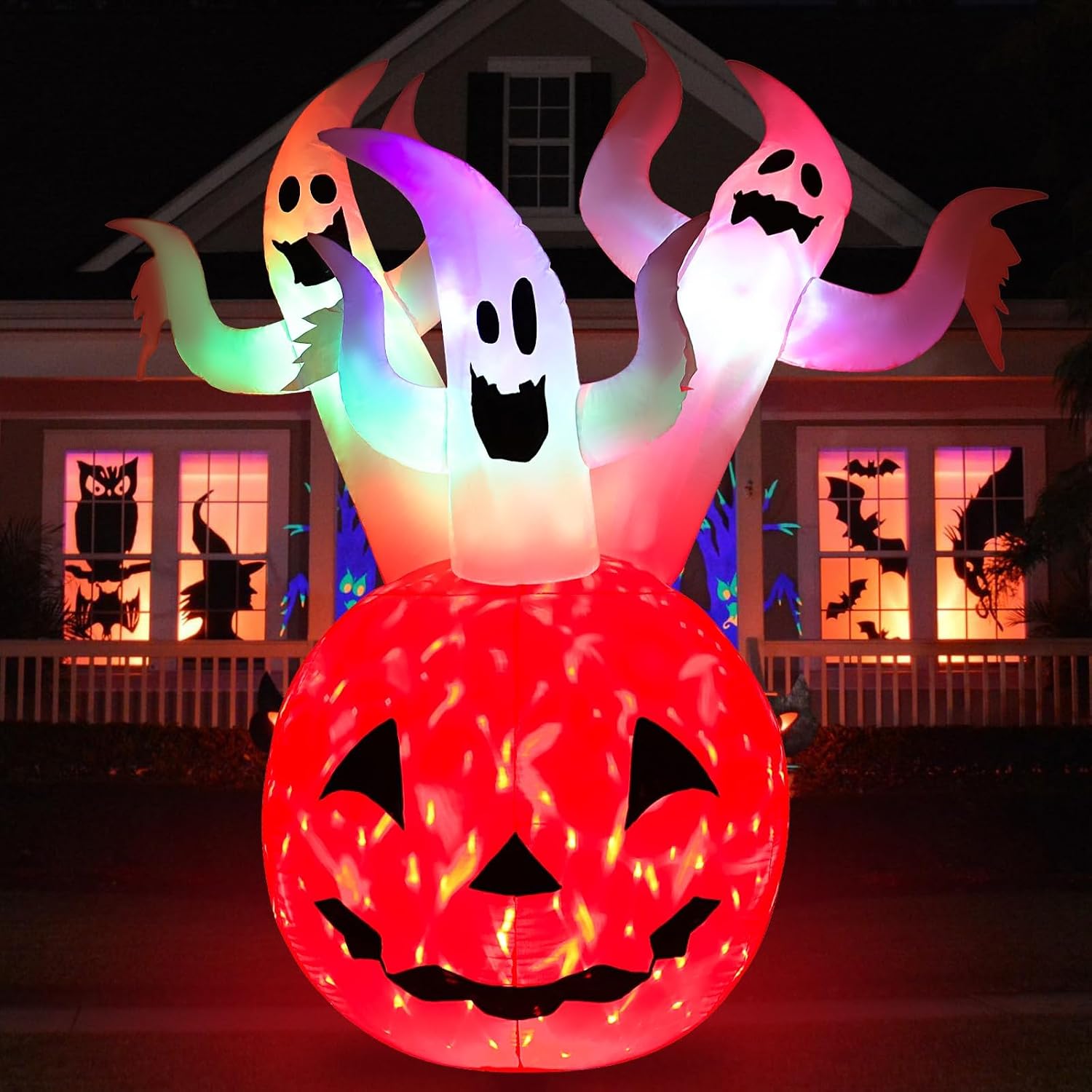 Halloween Inflatables Pumpkin Ghost — WeirdThingsToBuy weird find