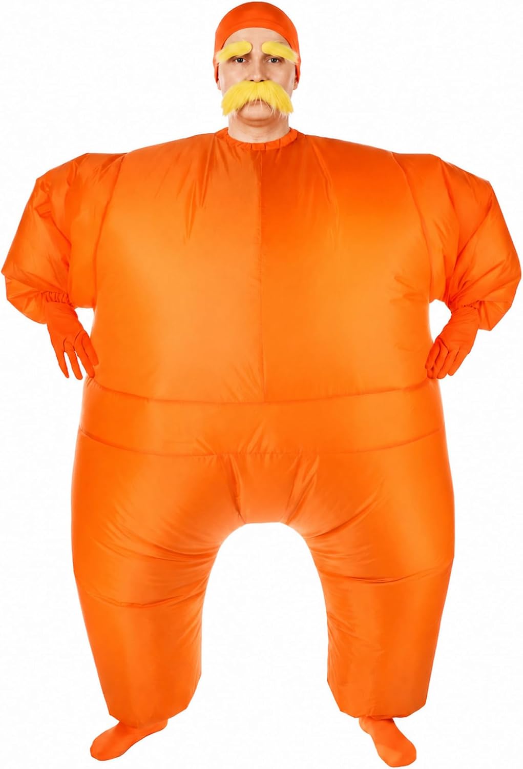 Halloween Orange Inflatable Costume Yellow Energy — WeirdThingsToBuy weird find